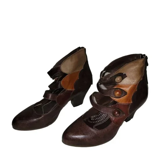 L' Artiste by Spring Step Womens Shoes Brown 39 Autumn Zip High Heel Pumps - Picture 9 of 9